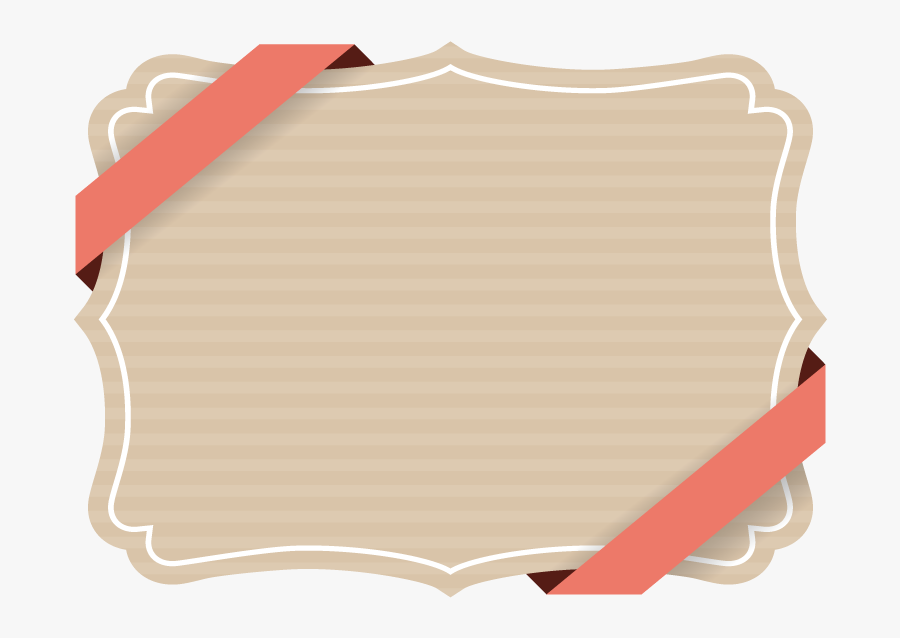 Decorative Brown Paper Border Ribbon Free Hd Image - Border Ribbon Png, Transparent Clipart