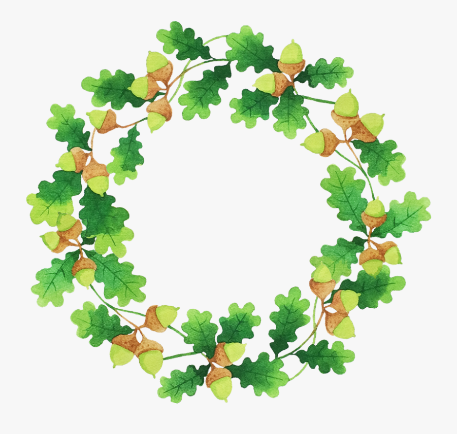 Decorative Leaf Png Clipart - Flower Ring Green Png, Transparent Clipart