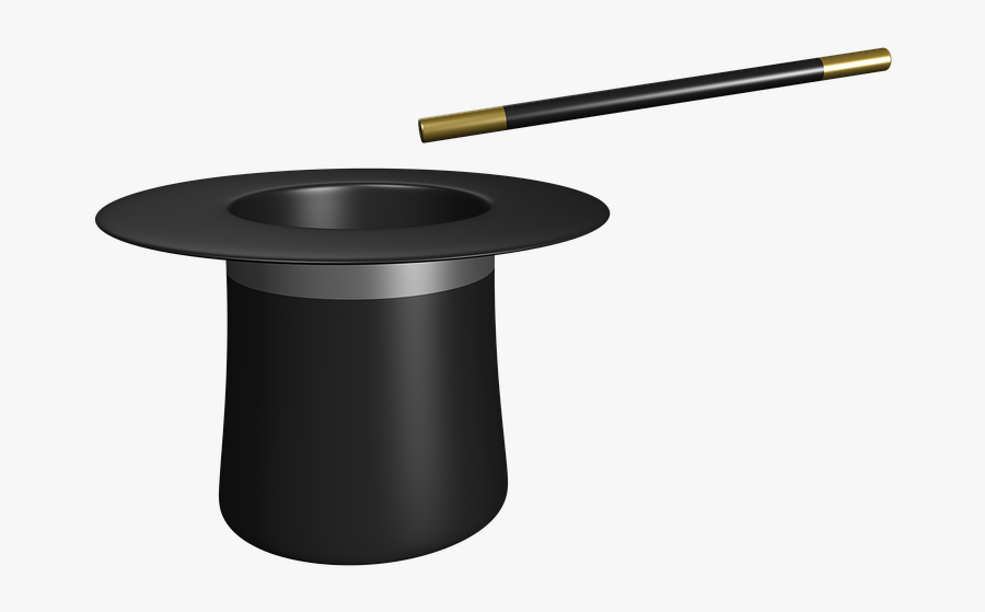 Transparent Wand Clipart Black And White - Sombrero De Magia Hd, Transparent Clipart
