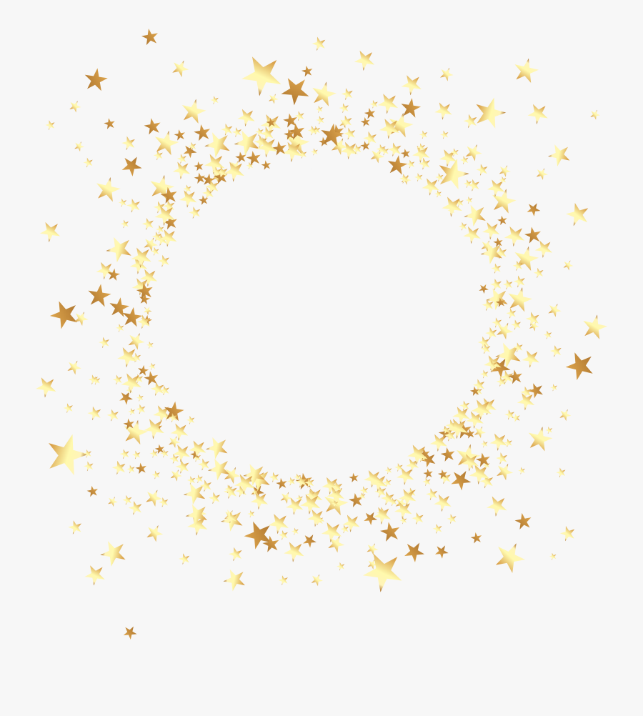 Decorative Round Element With Stars Transparent Clip, Transparent Clipart