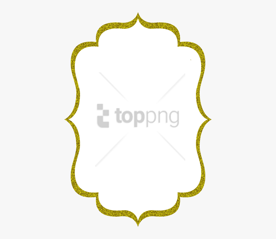 Gold Glitter Frame Png - Black And Gold Border, Transparent Clipart