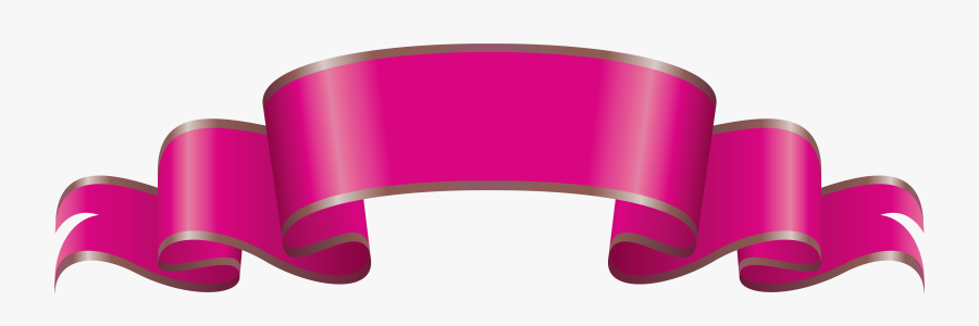 Decorative Banner Png Clipart , Png Download - Pink Banner Ribbon