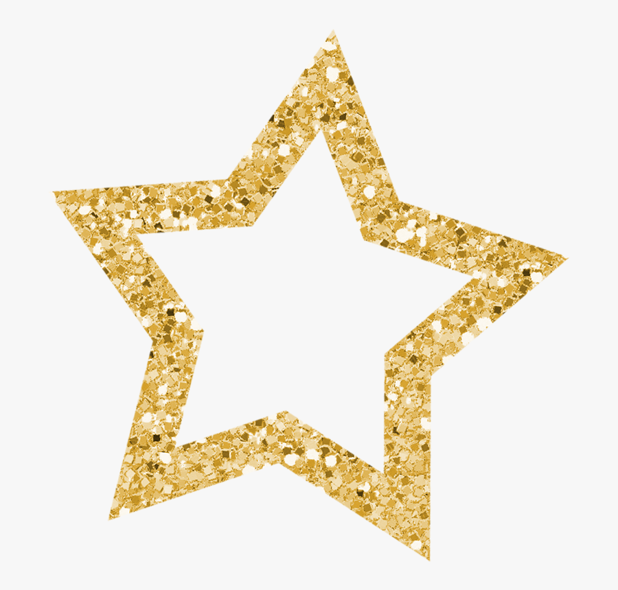 Star Clipart Gold Glitter - Gold Glitter Star Png, Transparent Clipart