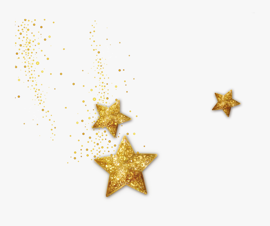 #sparkles #gold #star #stars #hangingstars #shootingstar - Sparkle Gold Star Png, Transparent Clipart