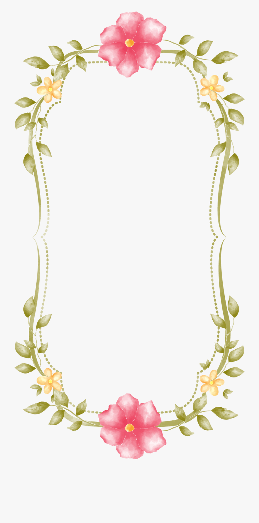 Decorative Border Hd Pictures Png Images - Floral Border Shabby Png, Transparent Clipart