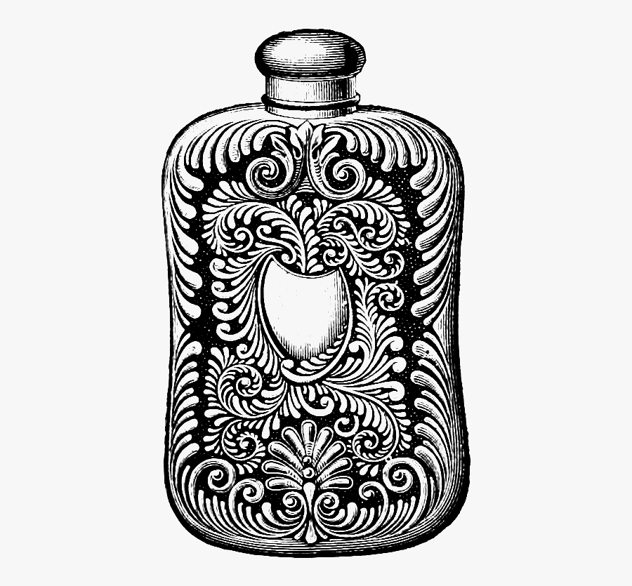 Catalog - Clipart - Vintage Bottle Clipart Black And White, Transparent Clipart