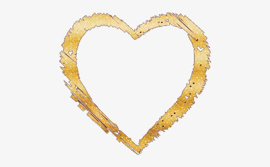 Gold Glitter Heart Png, Transparent Clipart