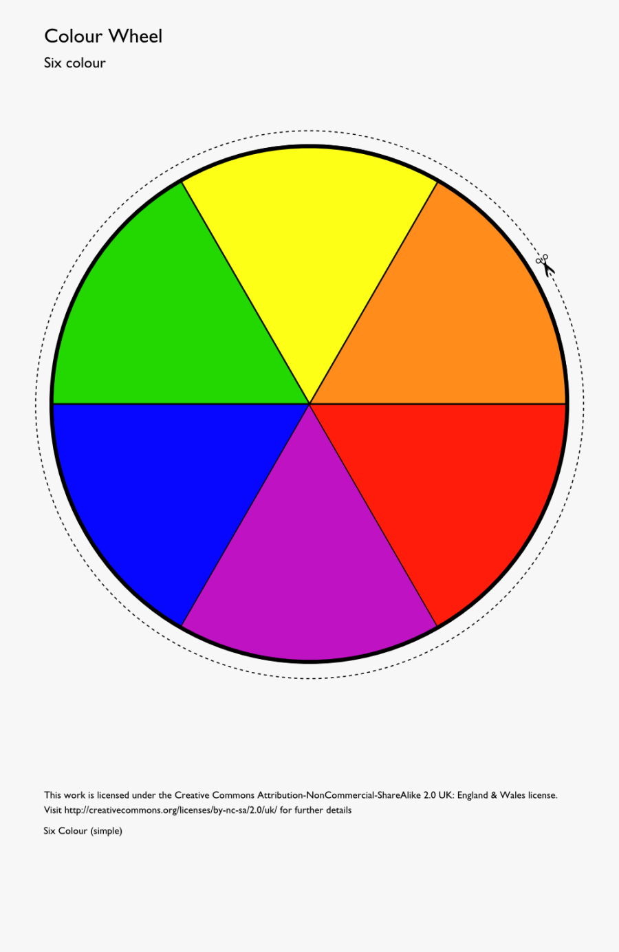 Simple Colour Wheel Chart, Transparent Clipart