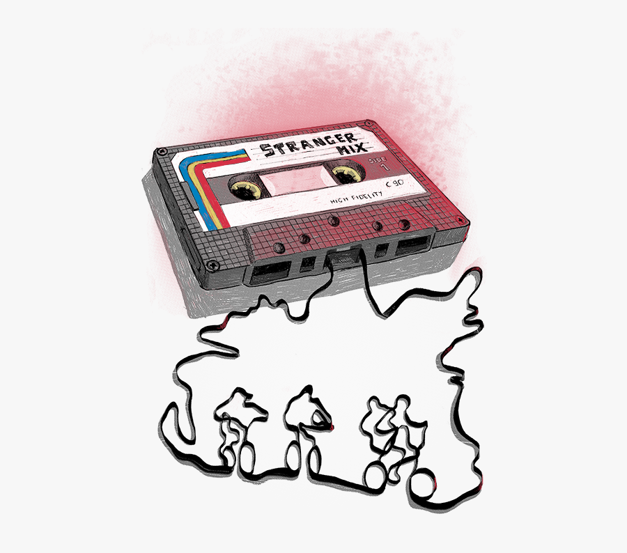 Cassette Drawing Thirteen Reasons Why Huge Freebie - Stranger Things Cassette Tape, Transparent Clipart