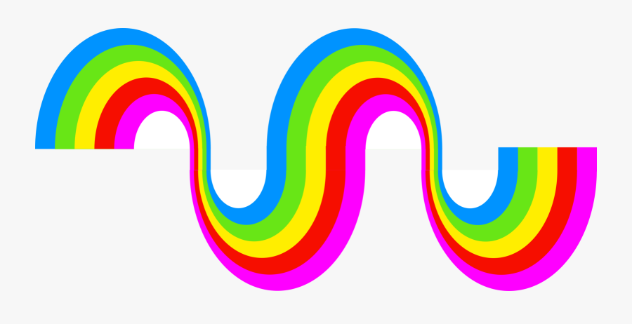 Check Mark Clipart Rainbow Colors - Decorative Rainbow Lines Png, Transparent Clipart