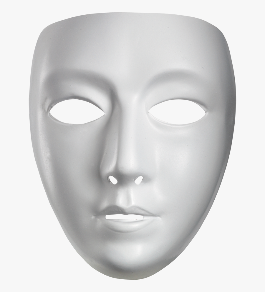 Mask Costume Party Face White - Blank Female Mask, Transparent Clipart