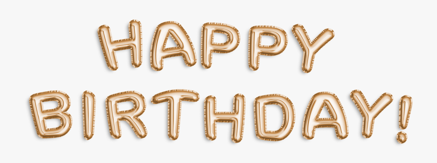 Happy Birthday Clipart Gold, Transparent Clipart