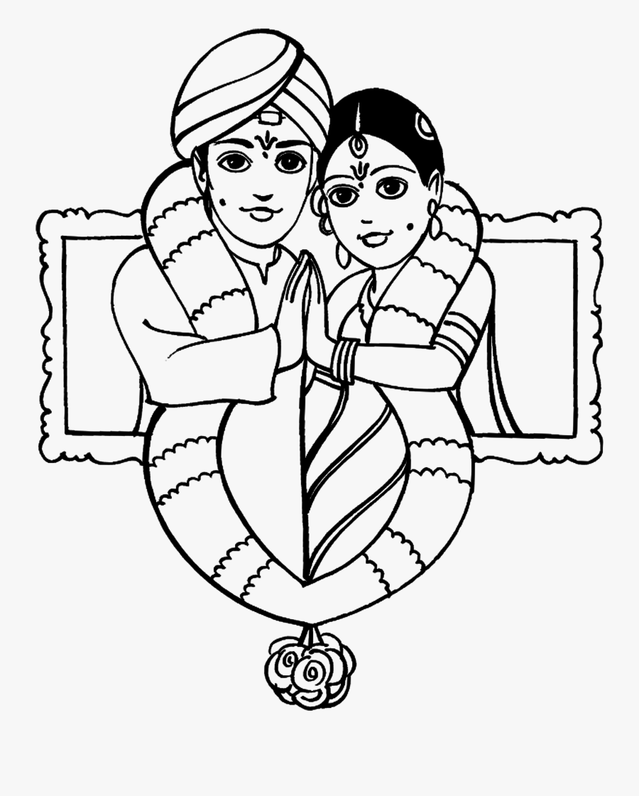 God Clipart Saraswati - Line Art, Transparent Clipart