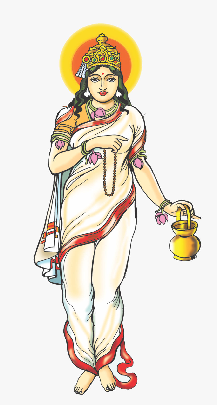 Goddess Navdurga Png Images - Brahmacharini Mata Images Png, Transparent Clipart