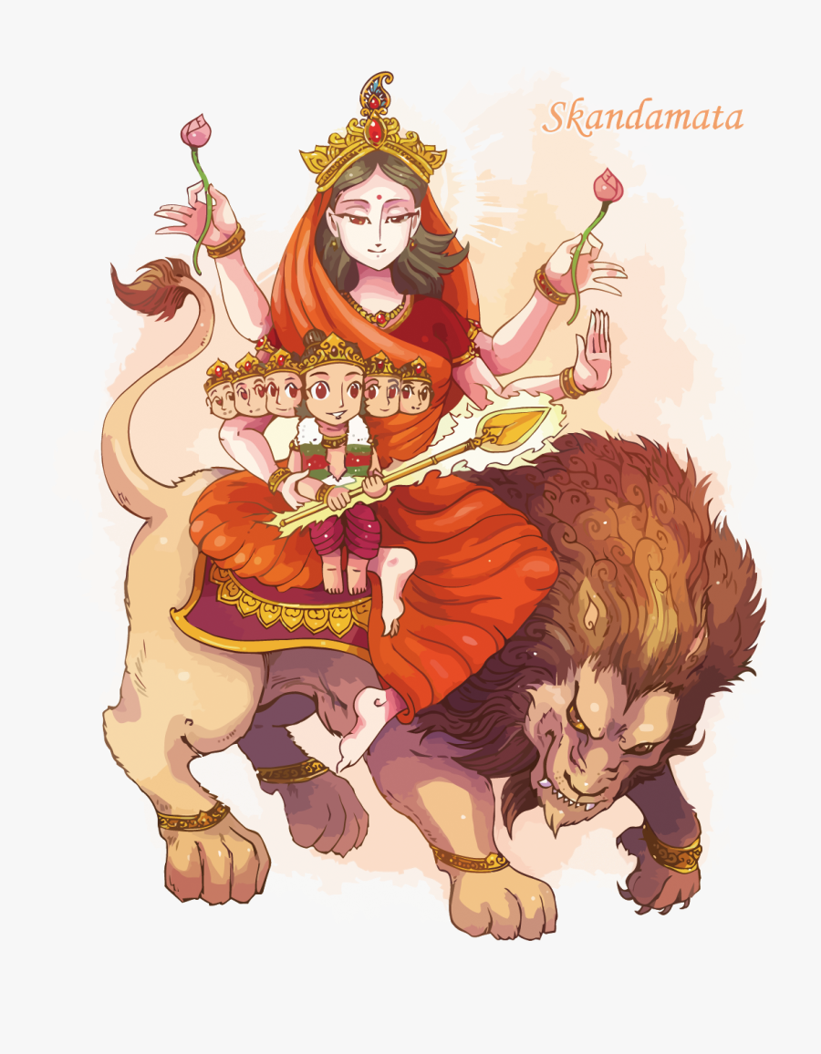 Kushmanda Devi Vector, Transparent Clipart