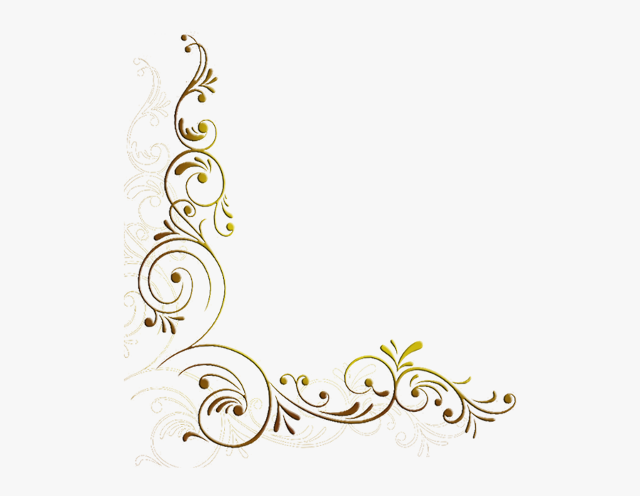 Corner Border Design Png, Transparent Clipart