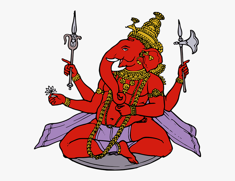 Radha Krishna Hd Images Hindu God Imges And Wallpaper - Drawing Ganesha With Colour, Transparent Clipart
