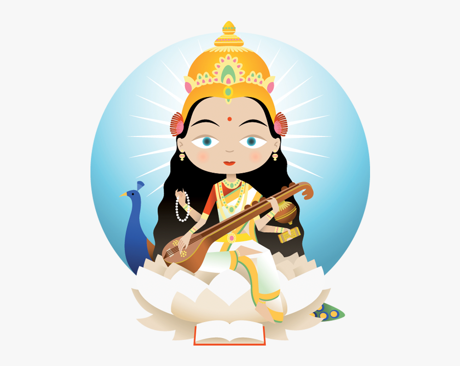 Baby Saraswati, Transparent Clipart