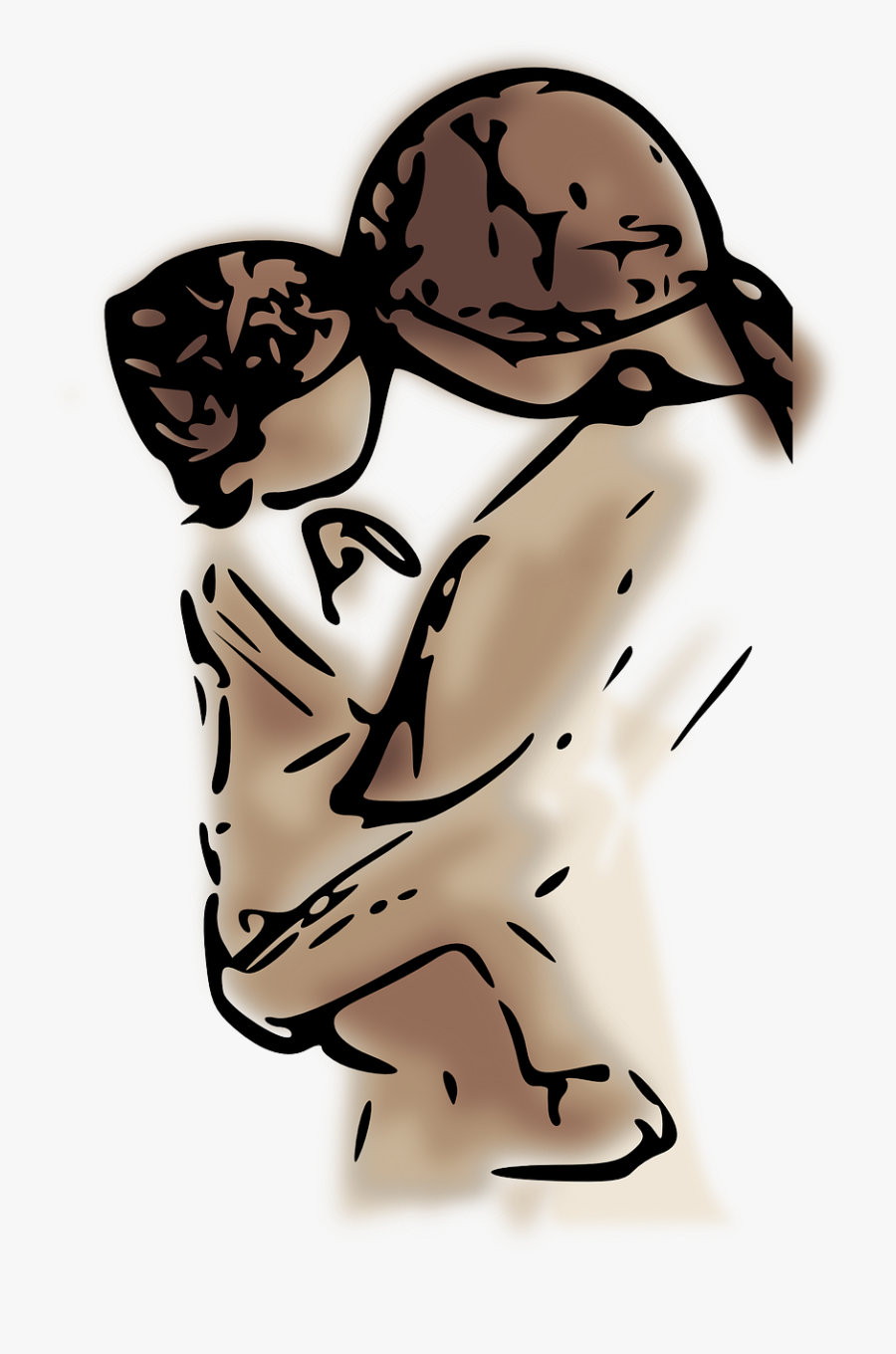 Pregnant Vector Mom - Mommy And Baby Clipart, Transparent Clipart