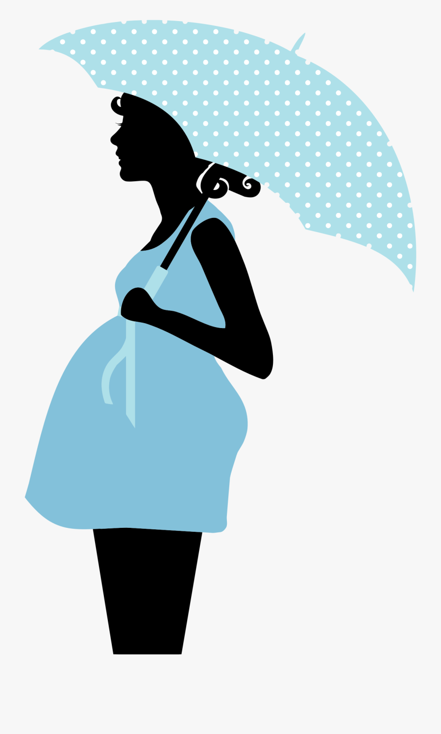 Pregnancy Silhouette Drawing Cartoon Woman - Cartoon Pregnant Woman Silhouette, Transparent Clipart