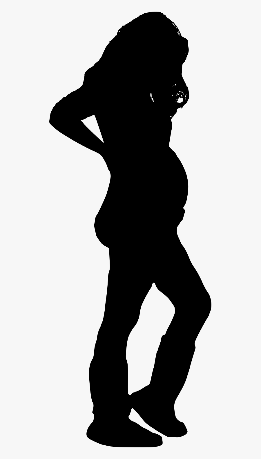 Clip Art Pregnant Silhouette Clip Art - Pregnant Woman Pic Silhouette, Transparent Clipart