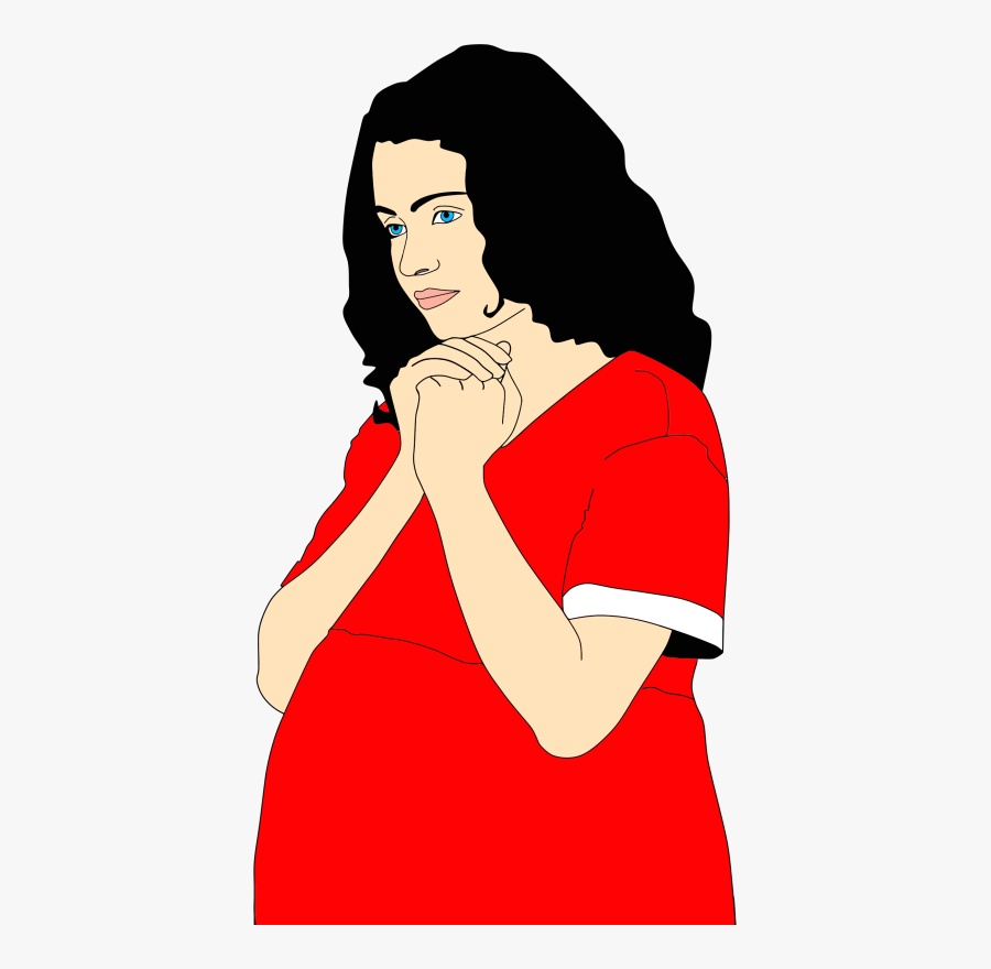 Pregnant Woman Praying - Nursing Management Of Rupture Of Uterus, Transparent Clipart