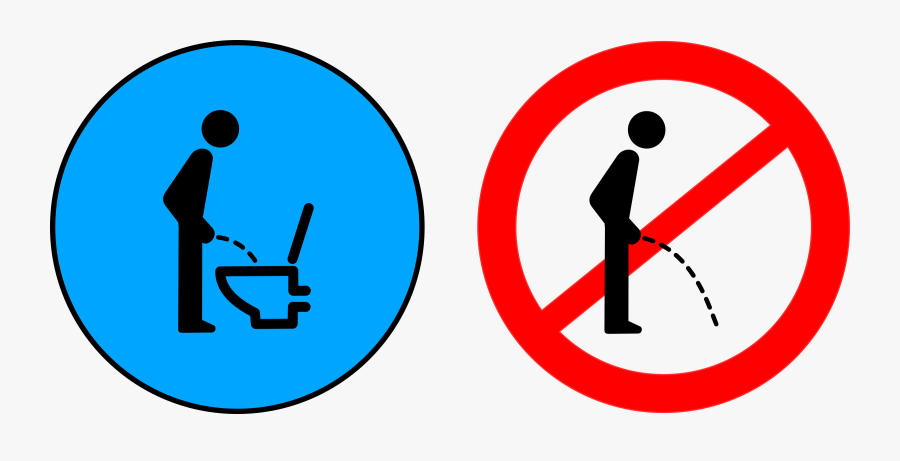 Clipart Toilet Pee - Don T Pee Outside, Transparent Clipart