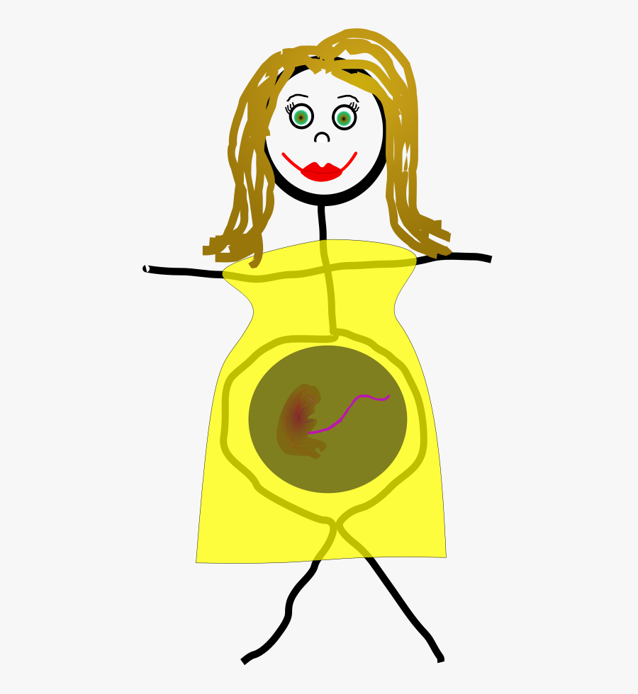 Pregnant - Cartoon Of Pregnant Woman, Transparent Clipart