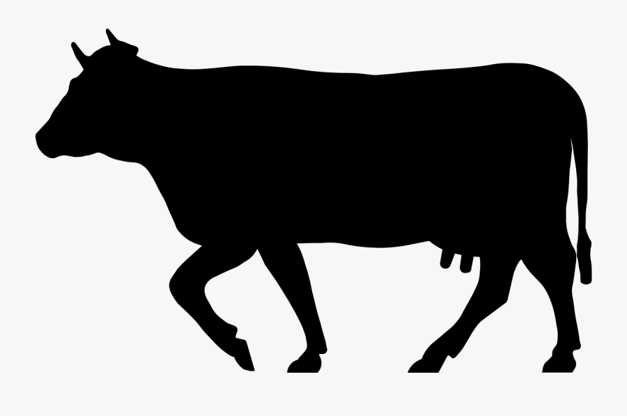 Cows Clipart Shadow - Cow Silhouette Png, Transparent Clipart