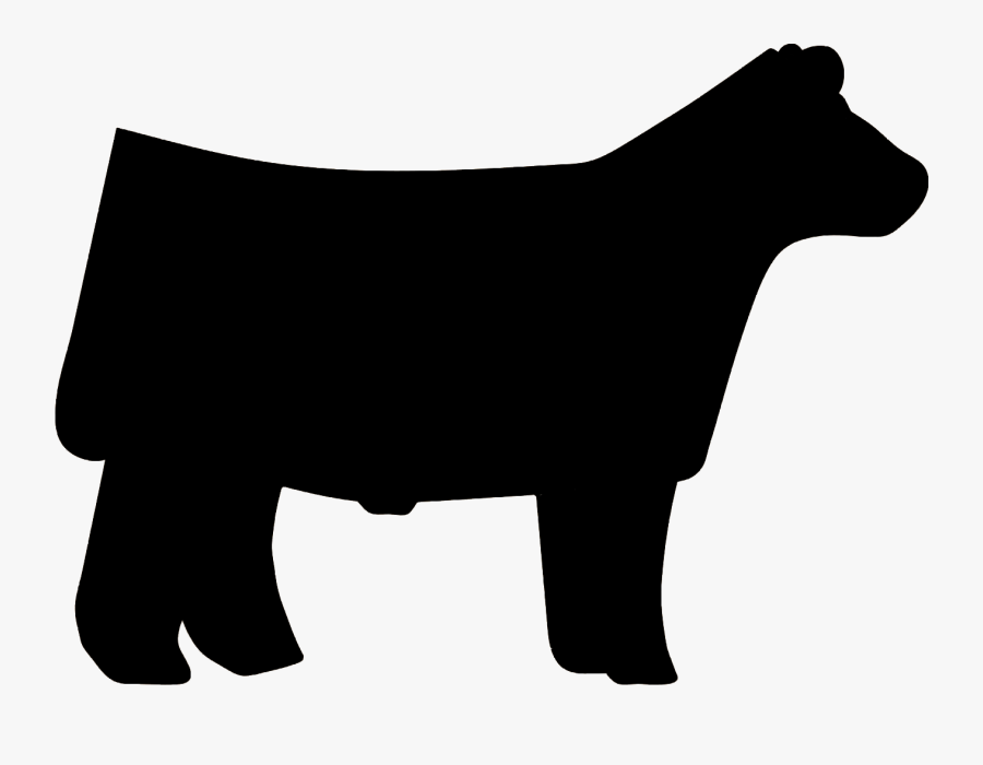 Cows Clipart Cow Silhouette - Show Steer Clipart, Transparent Clipart