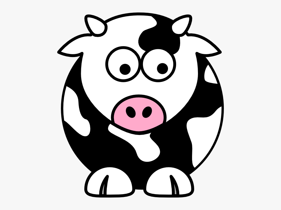 Black Cow Clip Art - Cow Clipart Black And White Face, Transparent Clipart