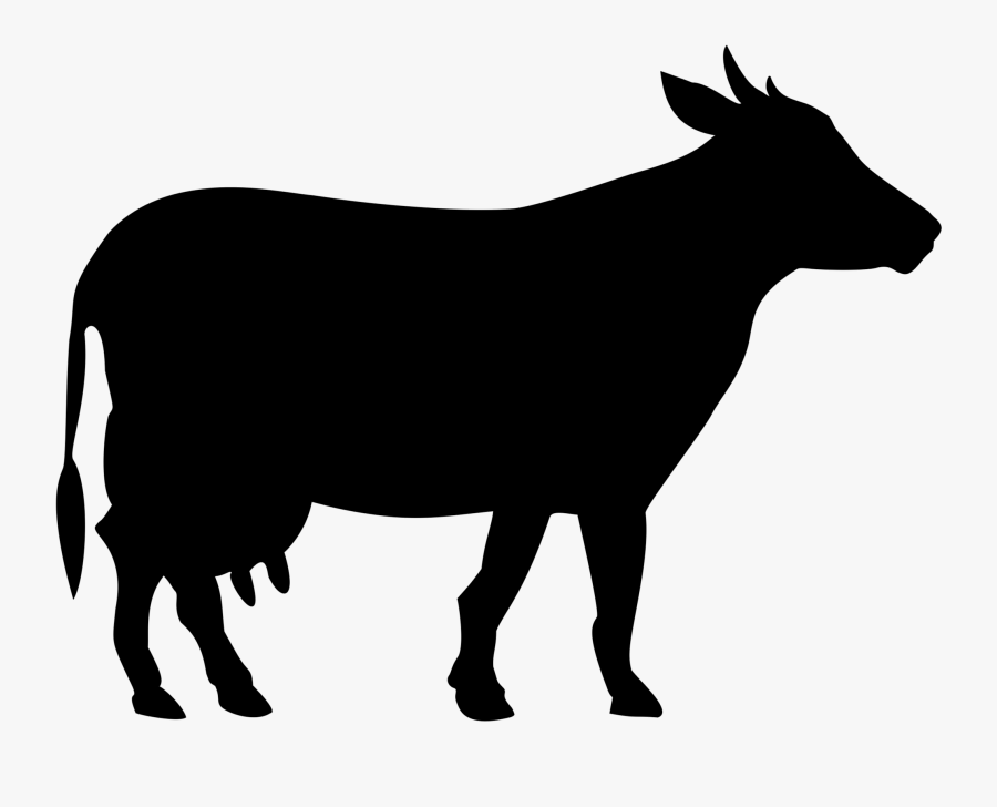 Cow Silhouette Cow Vector Clipart Clipartfest - Cow Png Black And White, Transparent Clipart