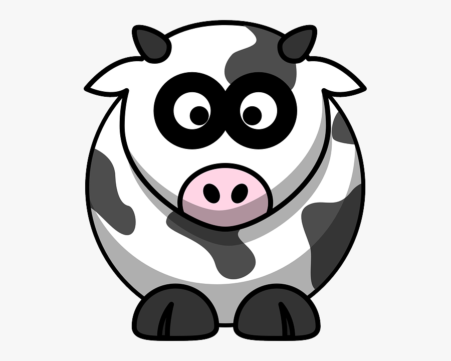 Cartoon Cow, Transparent Clipart