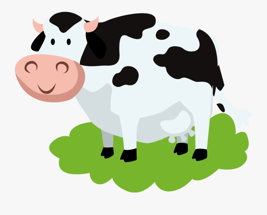 Transparent Dairy Cow Clipart - Cow Cartoon Png, Transparent Clipart