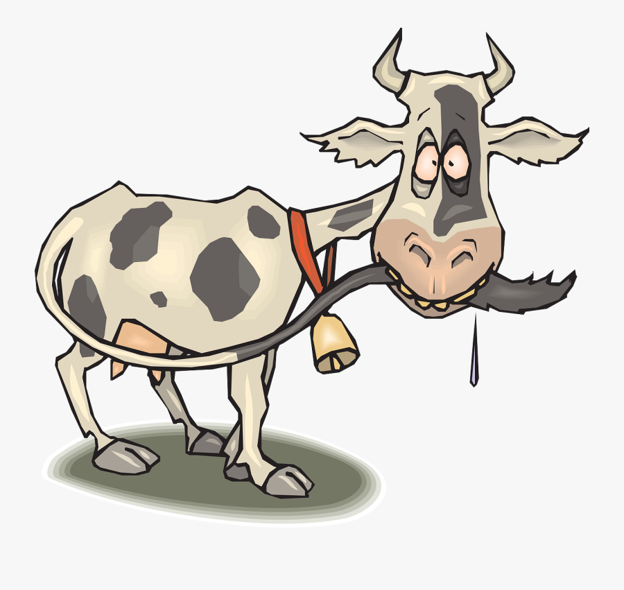 Transparent Cow Clipart - Skinny Cow Cartoon Png, Transparent Clipart