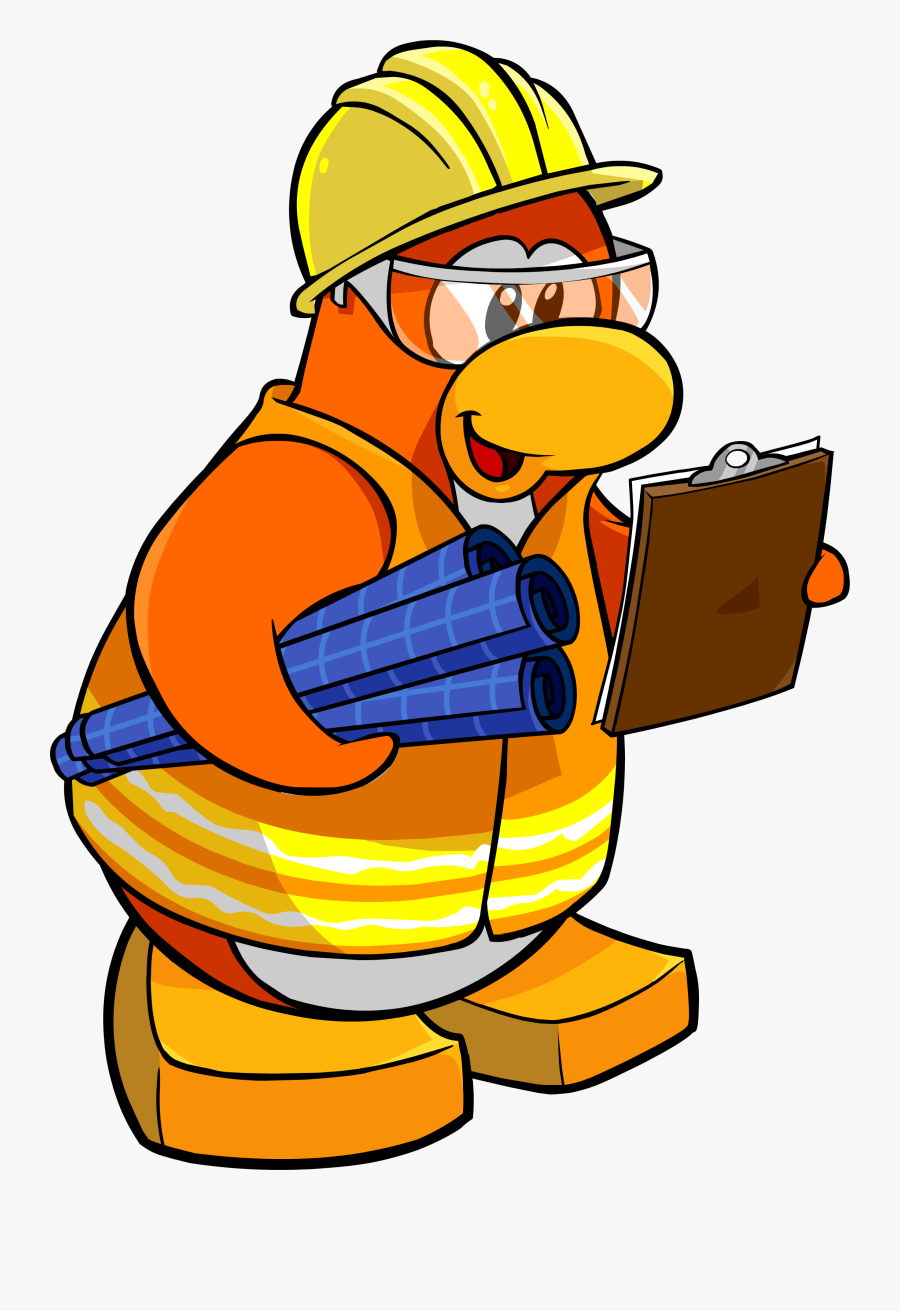 Clipart Clothes Construction Worker - Club Penguin Rewritten Rory, Transparent Clipart