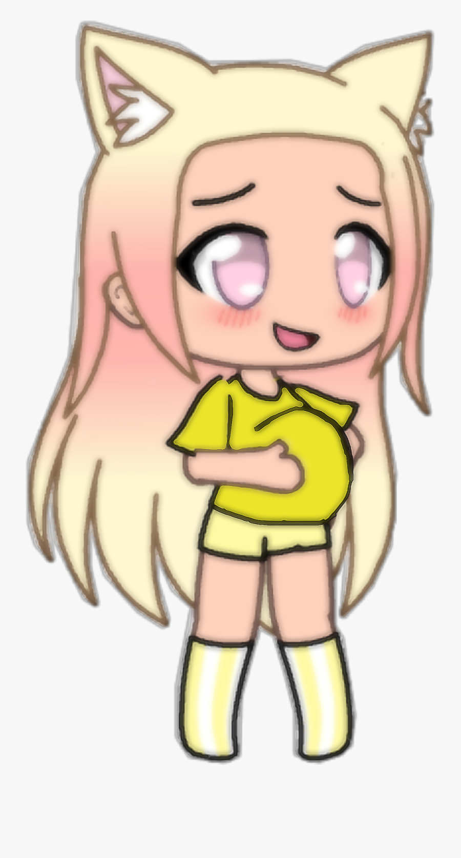 #pregnant #lady #cute #gacha #family #baby - Cartoon, Transparent Clipart