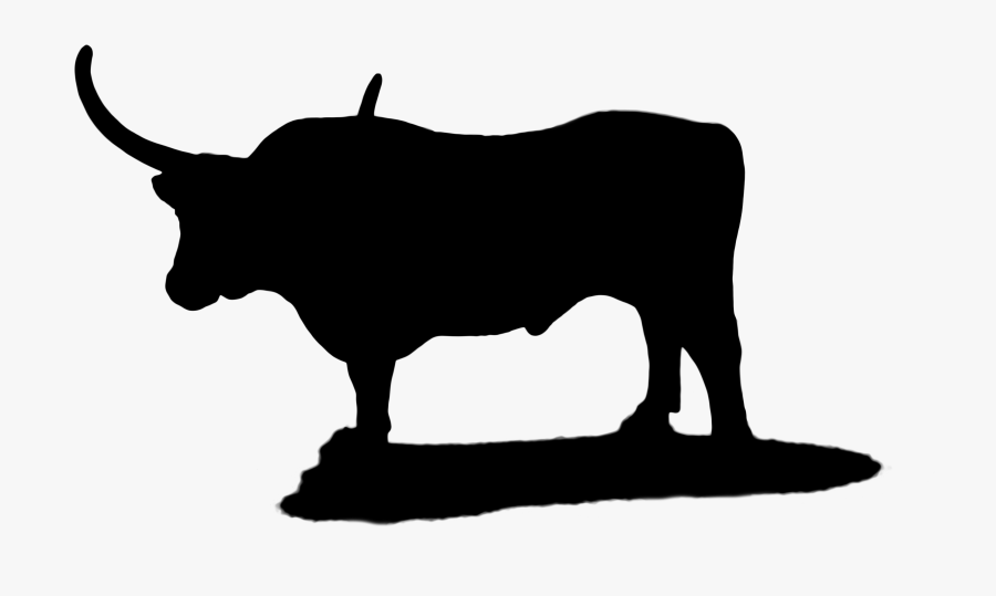 Transparent Cows Clipart Black And White - Clip Art Black Ox, Transparent Clipart