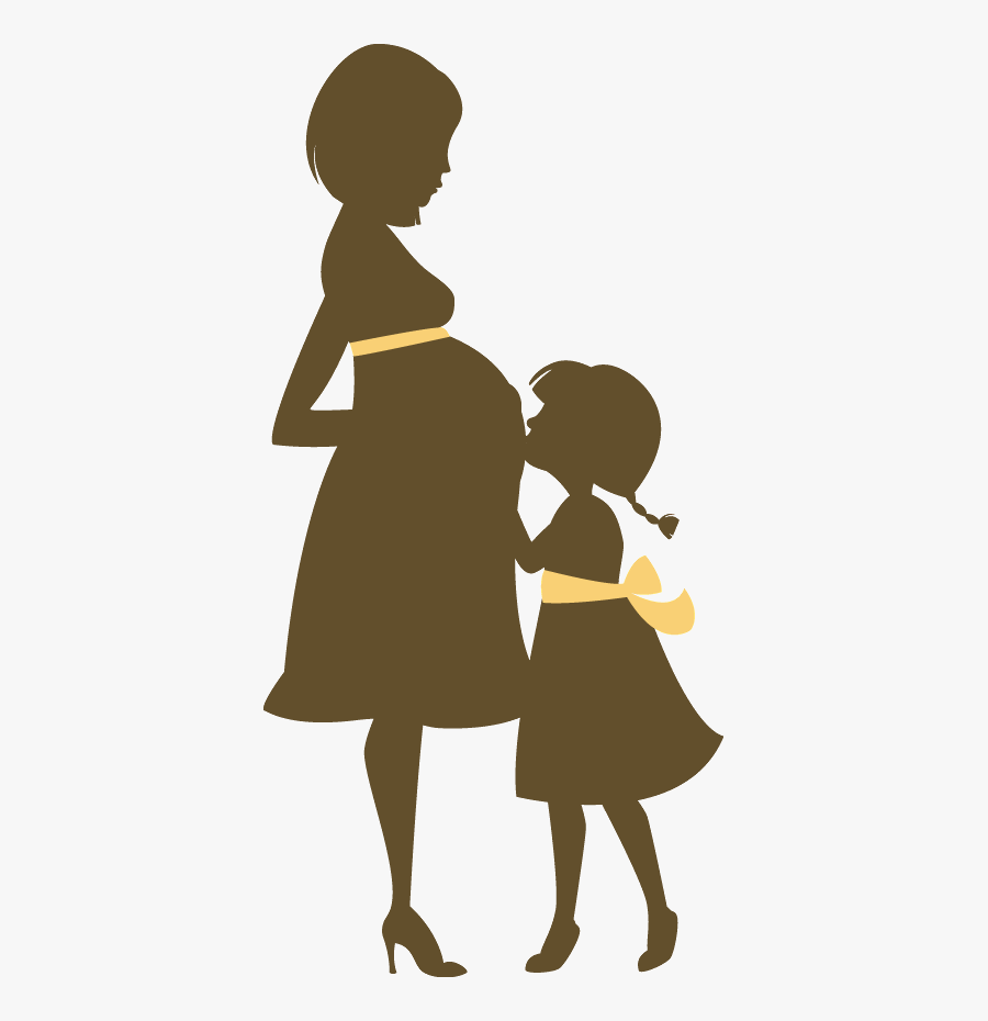 Pregnant Woman With Baby Clip Art, Transparent Clipart