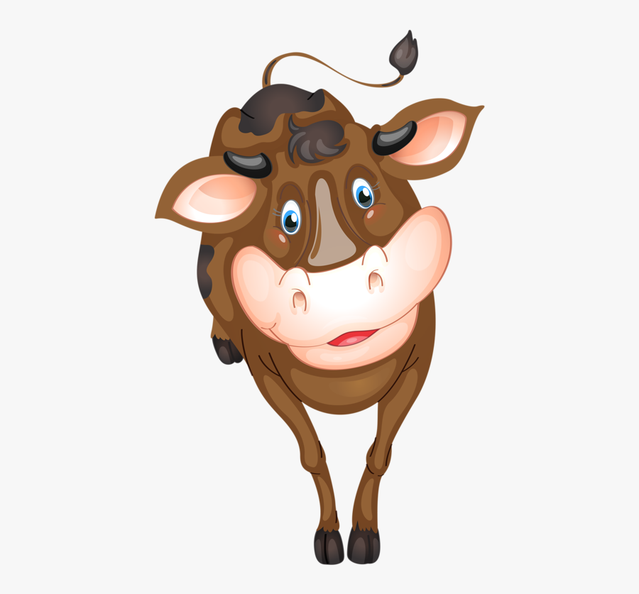 Brown Cow Vector, Transparent Clipart