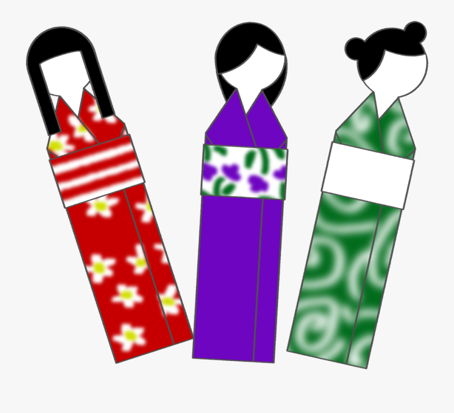 Japanese Doll Bookmarks - Japanese Kimono Doll Bookmark, Transparent Clipart