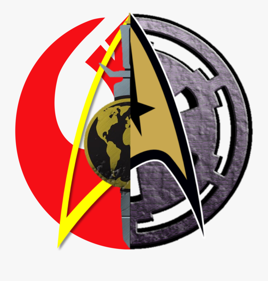 Star Trek Vs - Star Trek Star Wars Symbol, Transparent Clipart