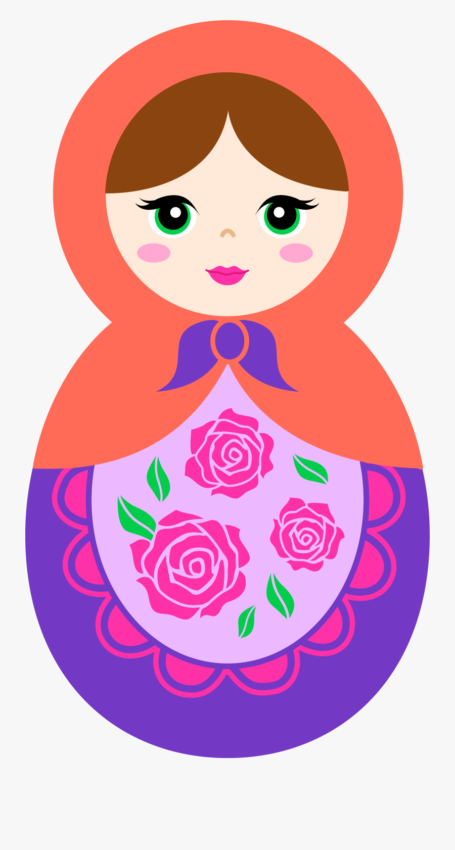 And Purple Matryoshka Doll - Matryoshka Doll Clipart, Transparent Clipart