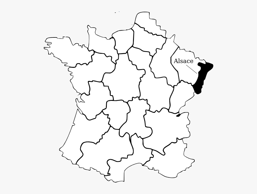 Alsace France Map Svg Clip Arts - Gascogne On A Map, Transparent Clipart