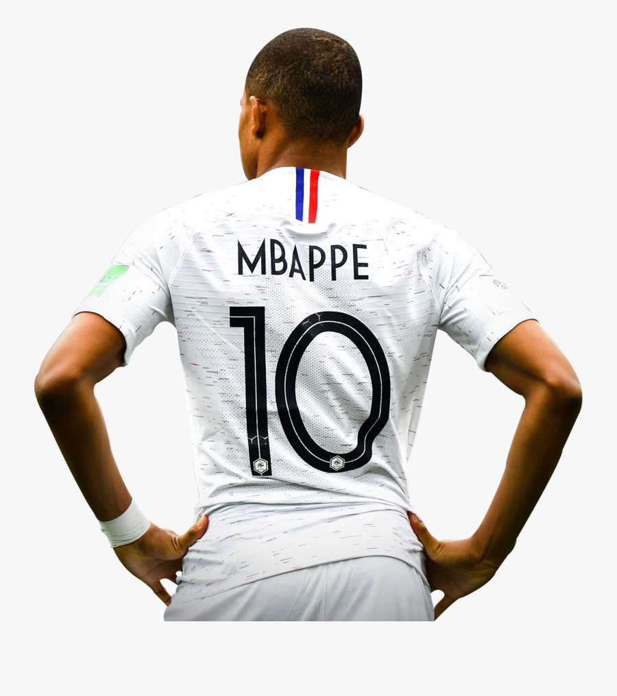 Kylian Mbappe Png White Jersey France World Cup Clipart - Mbappe White France Jersey, Transparent Clipart