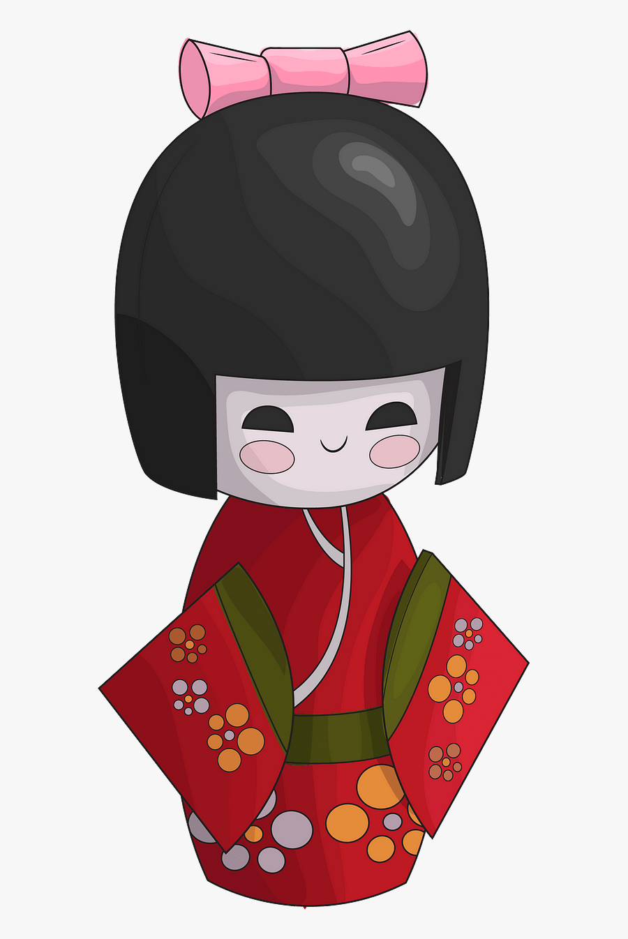 Japanese Dolls, Transparent Clipart