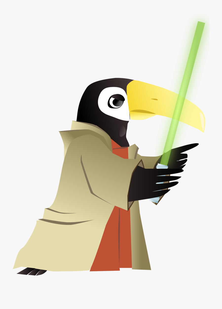 Toucan Jedi Master Big - Toucan Star Wars, Transparent Clipart