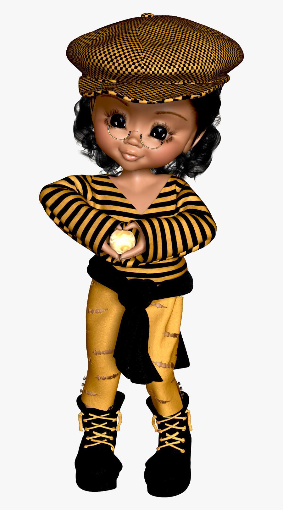 Cute Dolls, Whimsical Art, Tube, Gnomes, Pixies, Jasmine, - Doll, Transparent Clipart