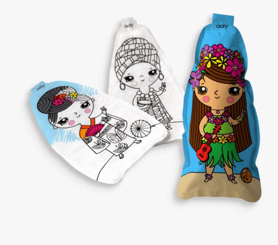 Ooly 3d Colorables World Peace Dolls Clipart (1024x1024), - Doll, Transparent Clipart
