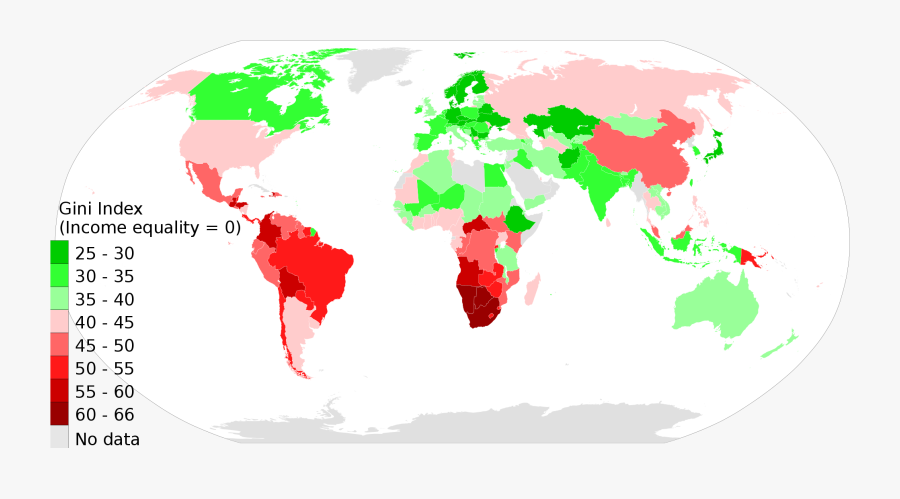 Png Library Library List Of Countries By Income Equality - Indice De Gini No Mundo, Transparent Clipart